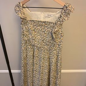 Madewell Size 6 Floral Frill Sleeve Dress